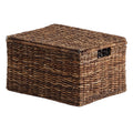 Abaca Rectangle Storage Basket - Brown, 17.2x12.0x9.5"