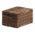 Abaca Rectangle Storage Basket - Brown, 14.2x9.5x7.8"