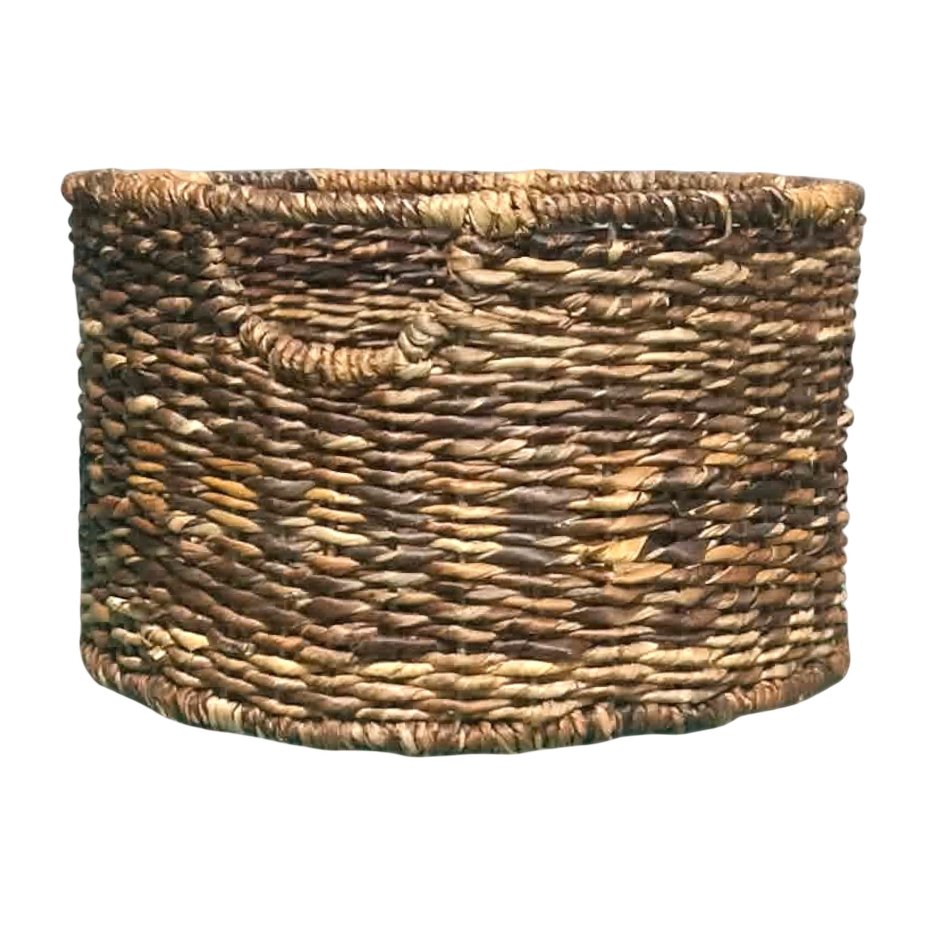 Abaca Round Storage Basket - Brown, 13.5x13.5x8.0"