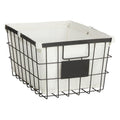 Metal Rectangle Storage Basket - Black, 15.0x11.0x8.0"