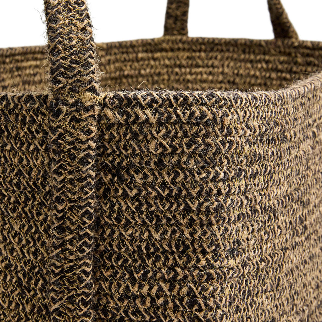 Jute Rectangle Storage Basket - Multi, 18.8x13.5x11.0"