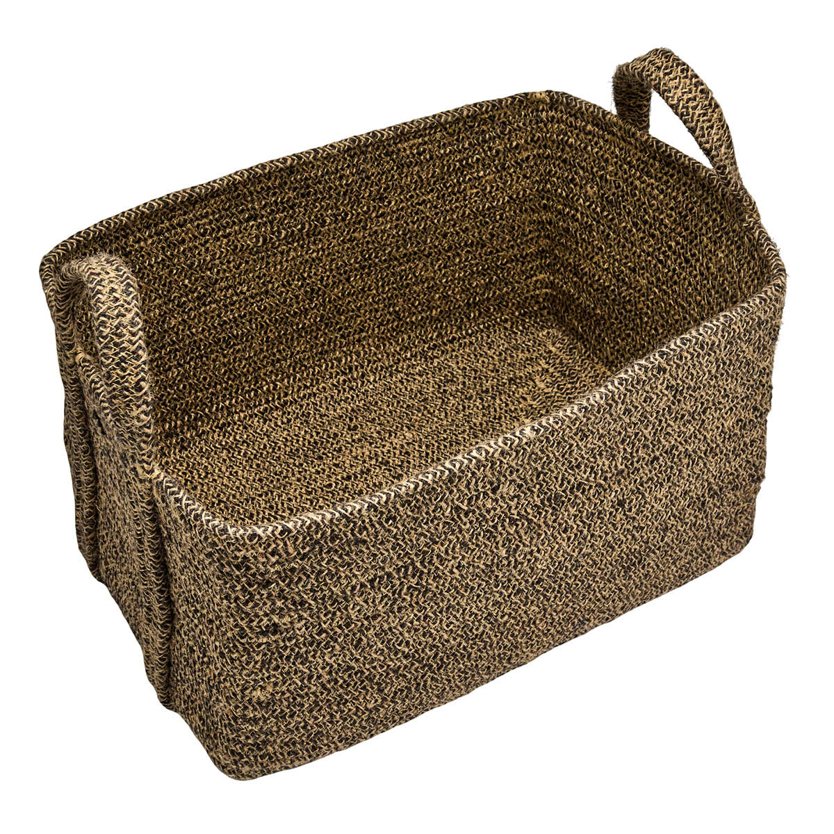 Jute Rectangle Storage Basket - Multi, 18.8x13.5x11.0"