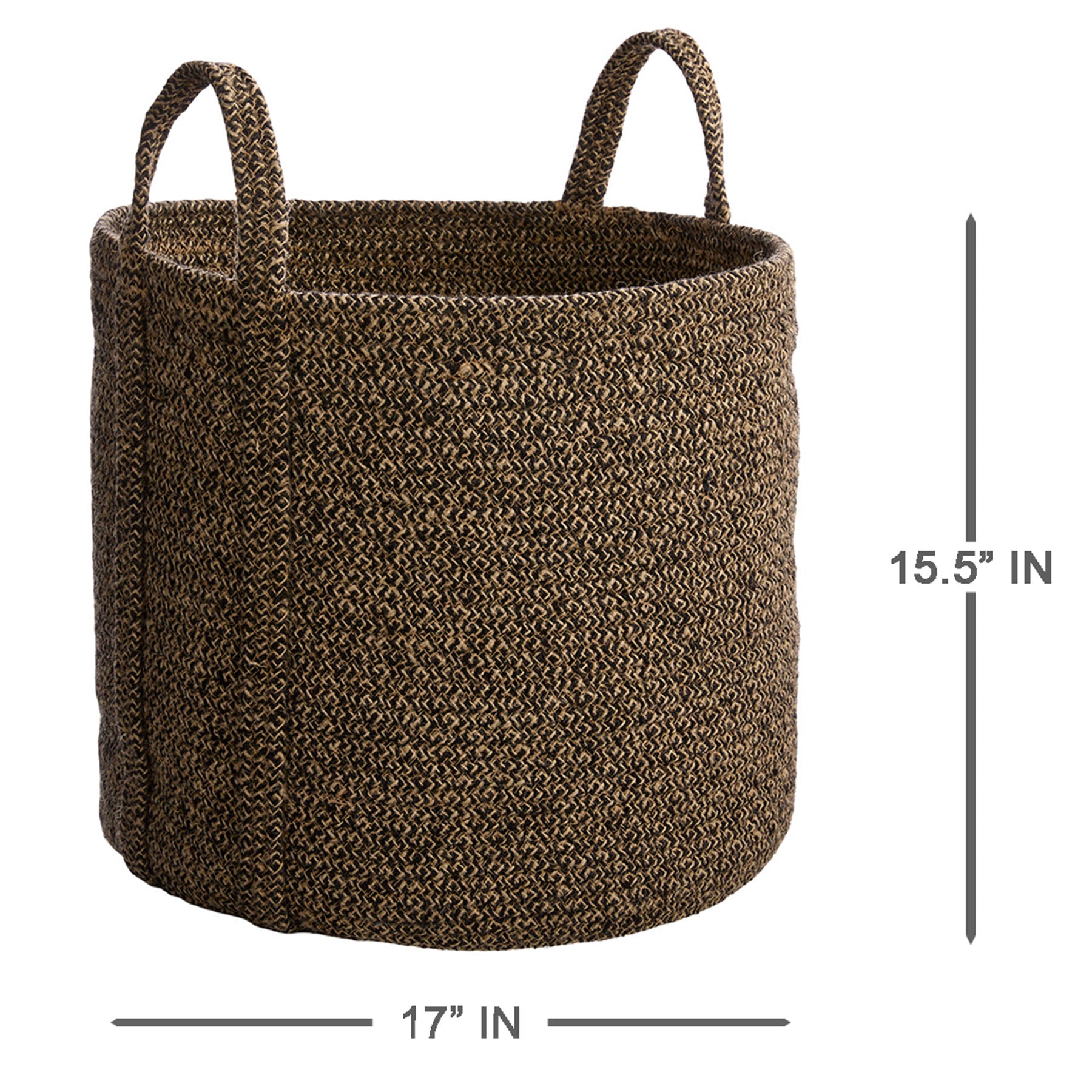 Jute Storage Basket - Multi, 17.0x17.0x15.5"