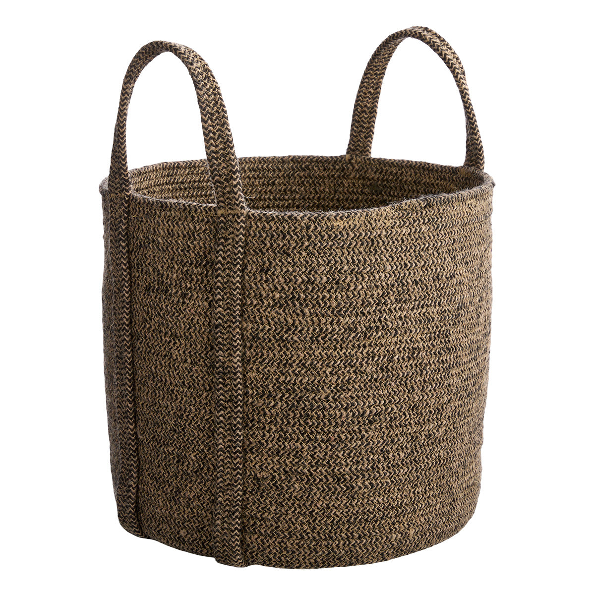 Jute Round Storage Basket - Multi, 14.0x14.0x13.5"