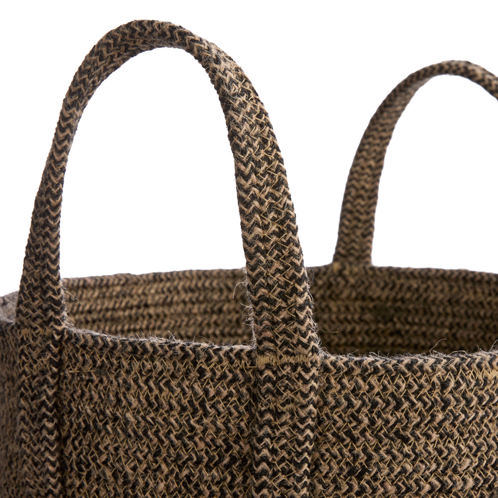Jute Round Storage Basket - Multi, 14.0x14.0x13.5"