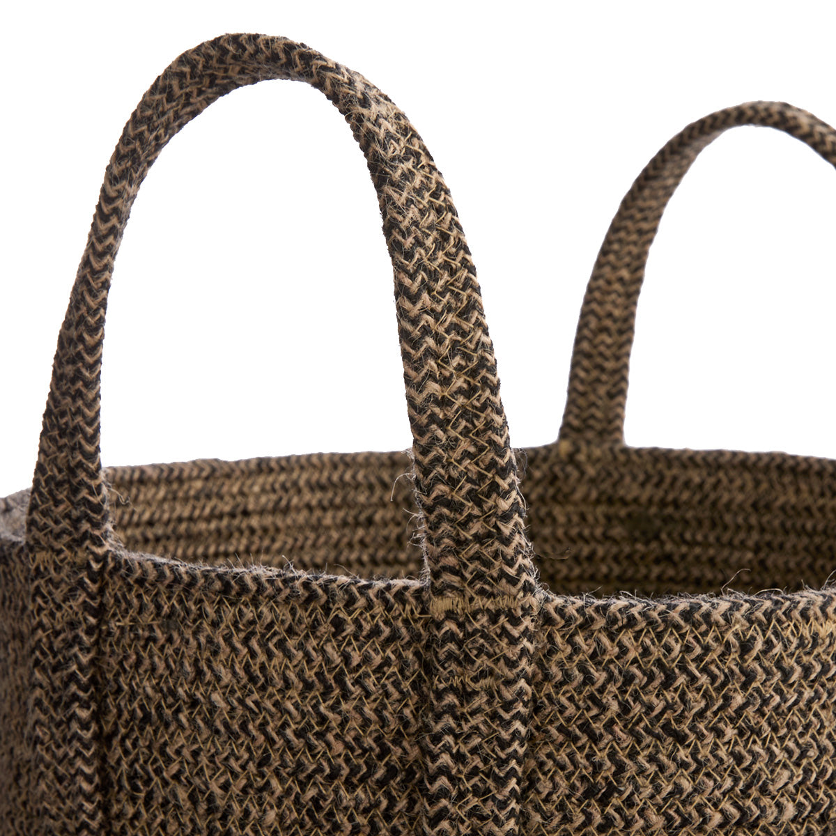 Jute Round Storage Basket - Multi, 14.0x14.0x13.5"