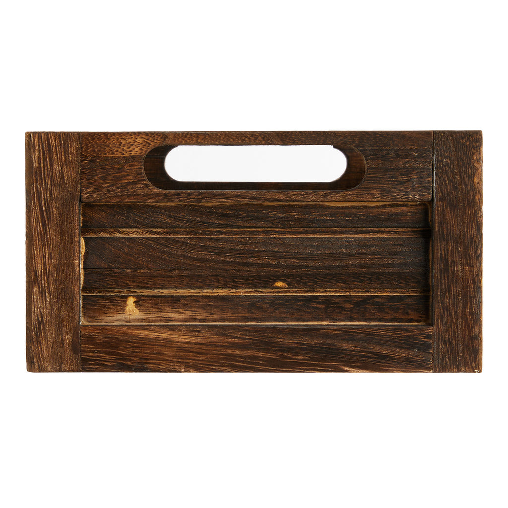 Wood Rectangle Storage Basket - Brown, 9.0x7.0x4.0"