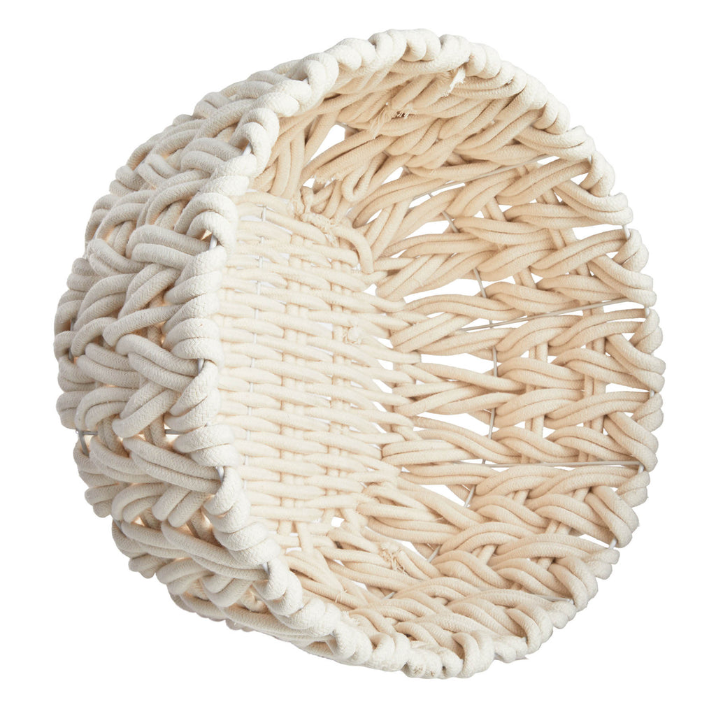 Cotton Round Storage Basket - White, 16.0x16.0x10.0"
