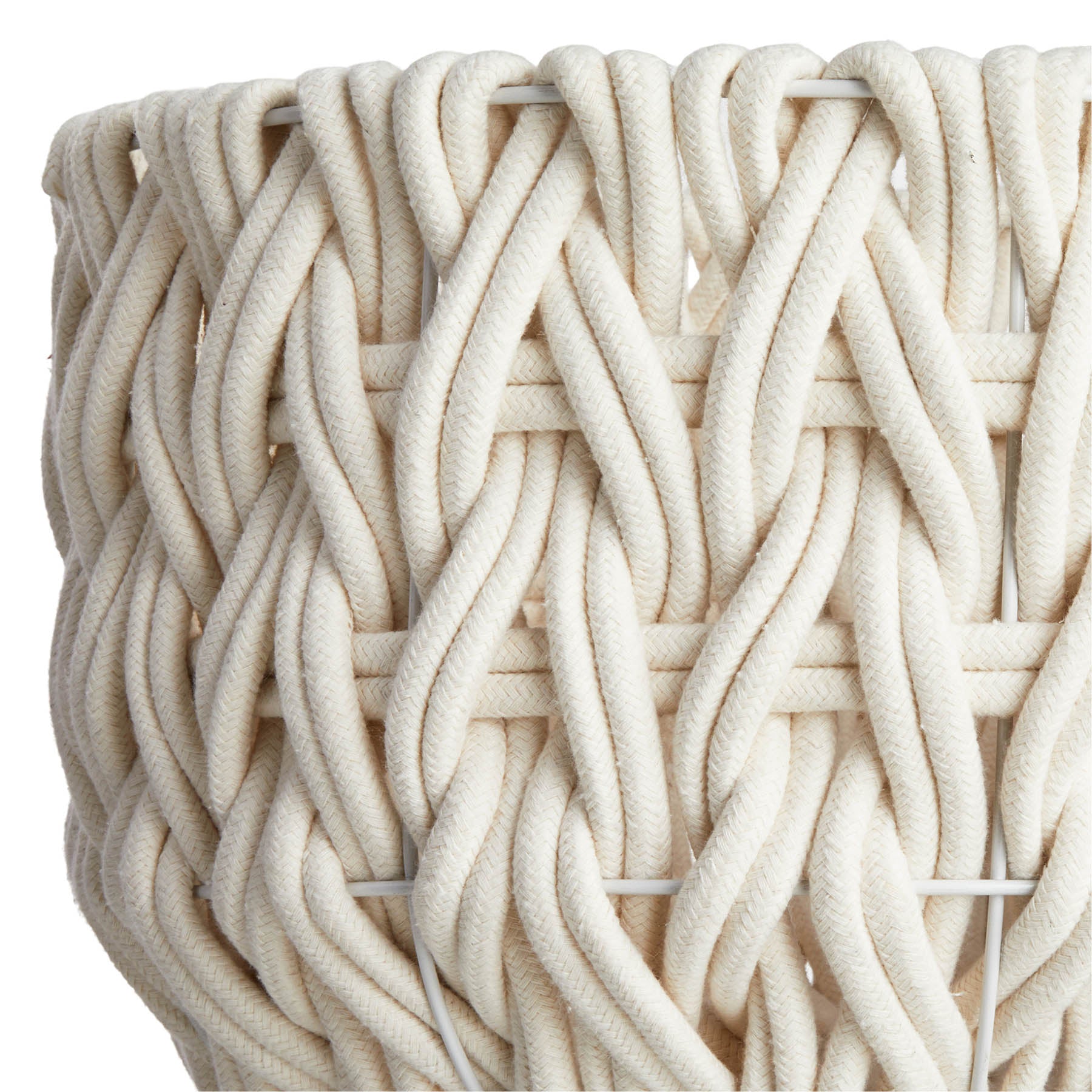 Cotton Round Storage Basket - White, 16.0x16.0x10.0"