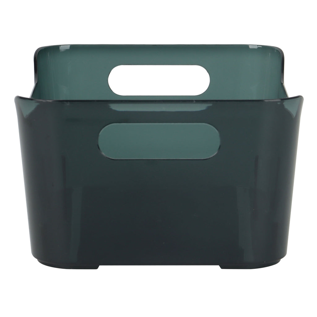 Plastic Rectangle Storage Basket - Black, 9.5x4.1x6.7"