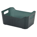 Plastic Rectangle Storage Basket - Black, 9.5x4.1x6.7"