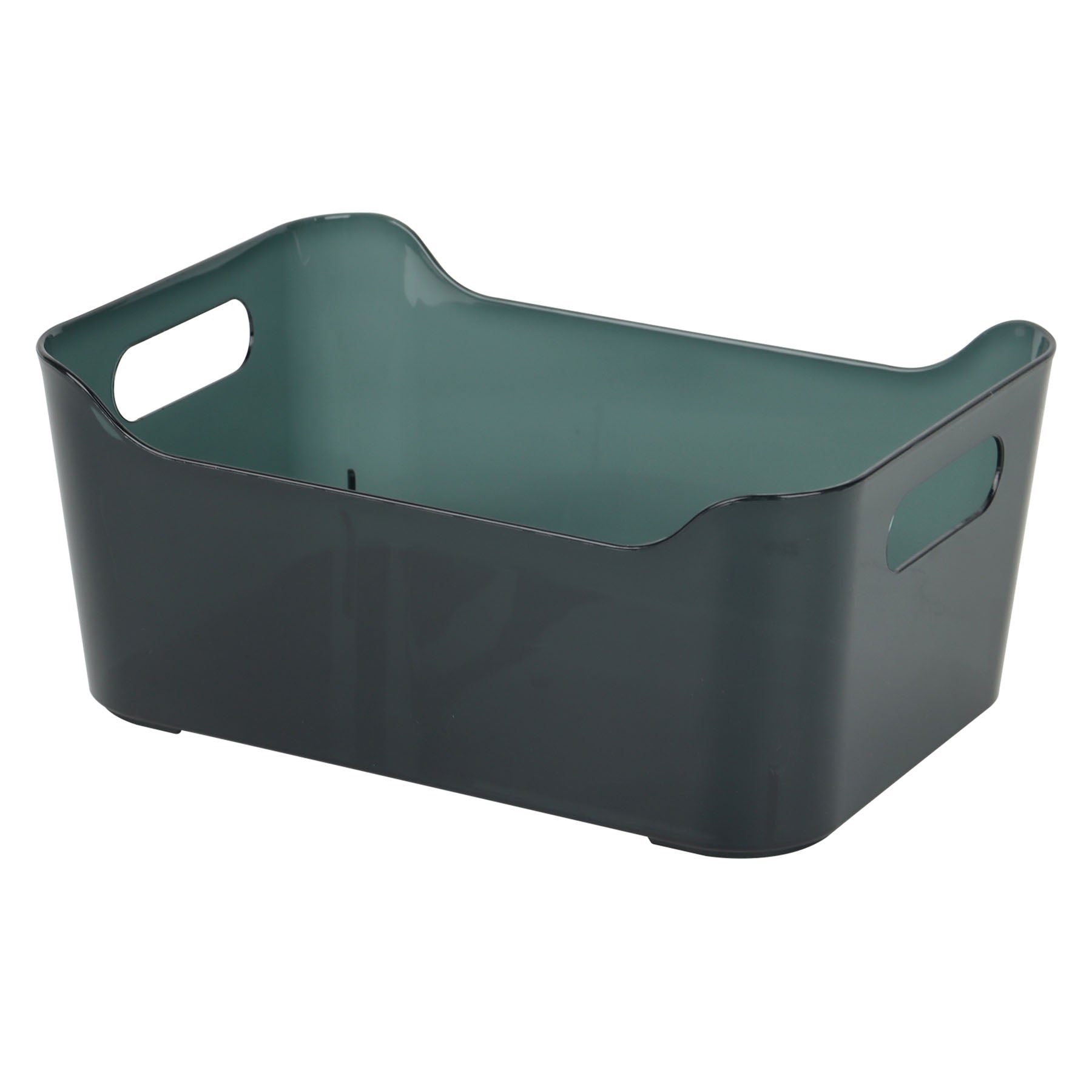 Plastic Rectangle Storage Basket - Black, 9.5x4.1x6.7"