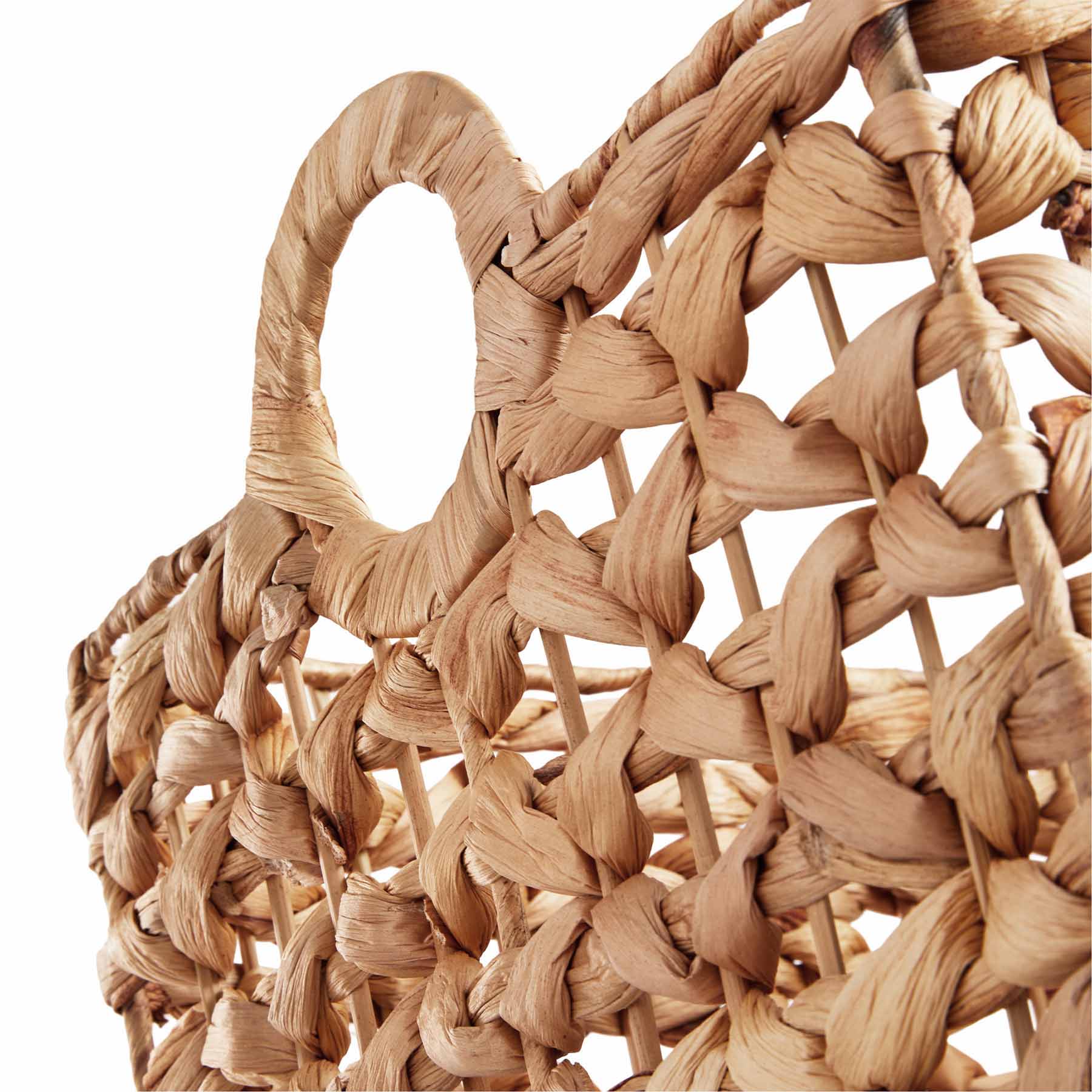 Water Hyacinth Rectangle Storage Basket - Natural, 16.0x12.0x10.8"