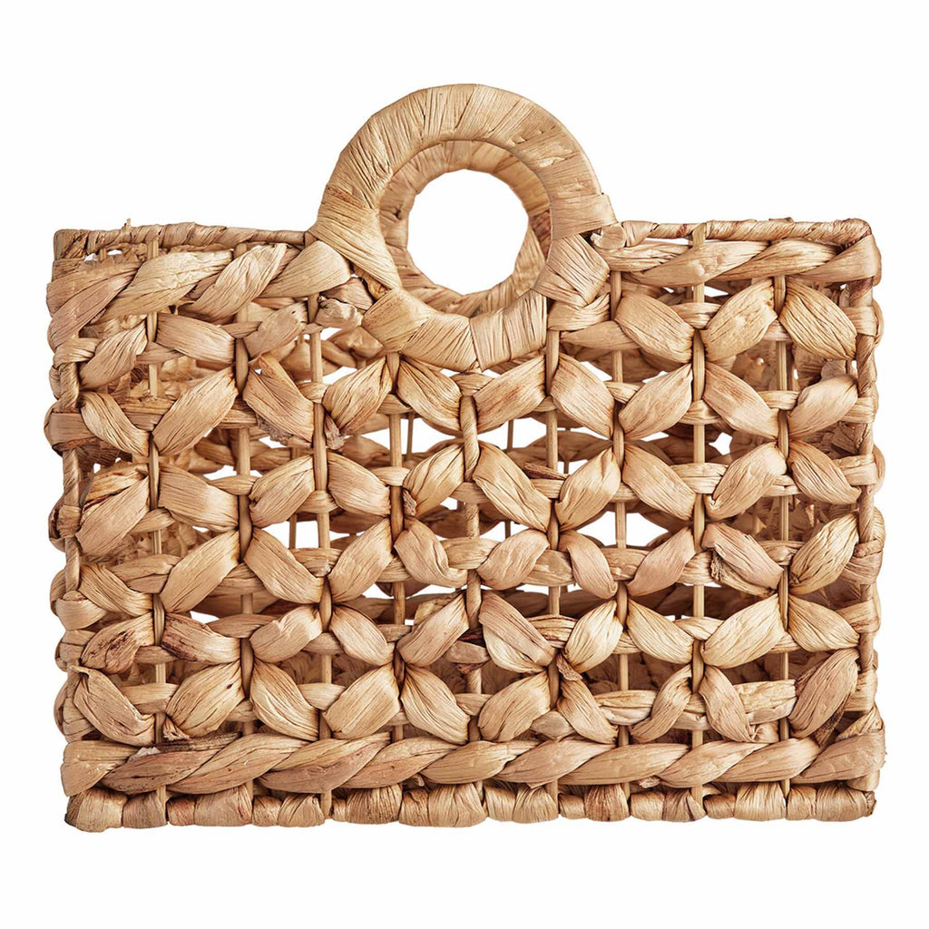 Water Hyacinth Rectangle Storage Basket - Natural, 16.0x12.0x10.8"