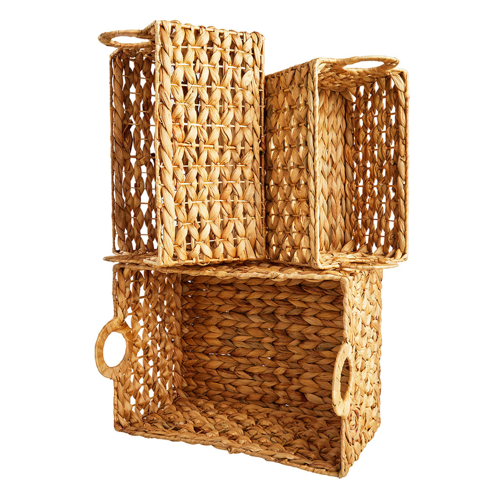 Wicker Rectangle Storage Basket - Neutral, 17.0x12.5x9.0"