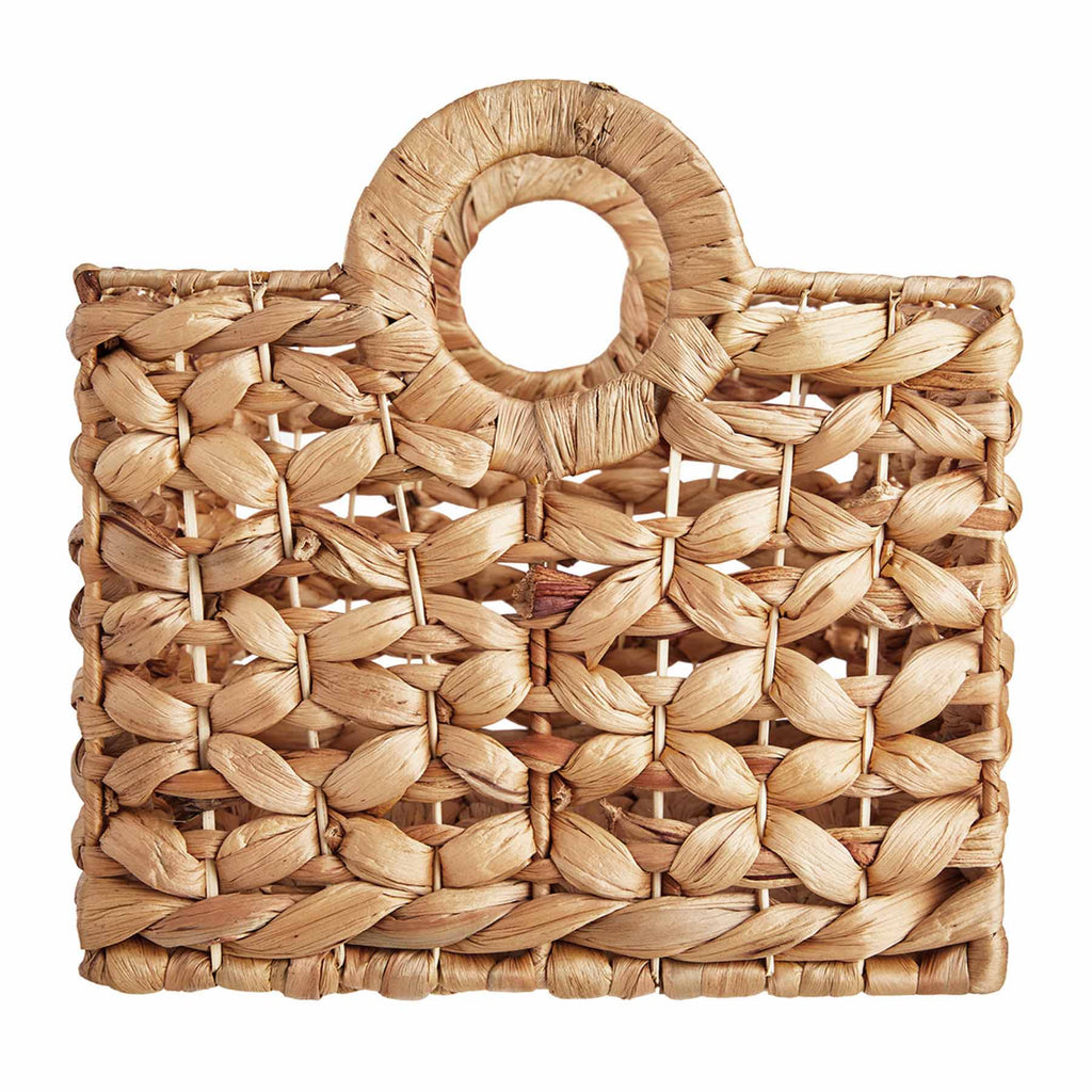 Water Hyacinth Rectangle Storage Basket - Natural, 14.5x10.2x9.2"