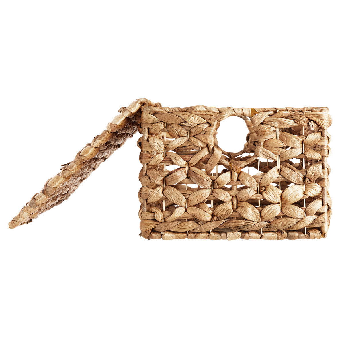 Water Hyacinth Rectangle Storage Basket - Natural, 14.2x9.5x7.8"
