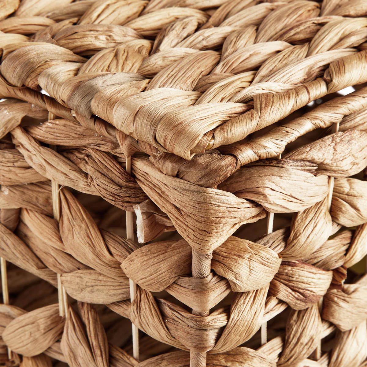 Water Hyacinth Rectangle Storage Basket - Natural, 14.2x9.5x7.8"