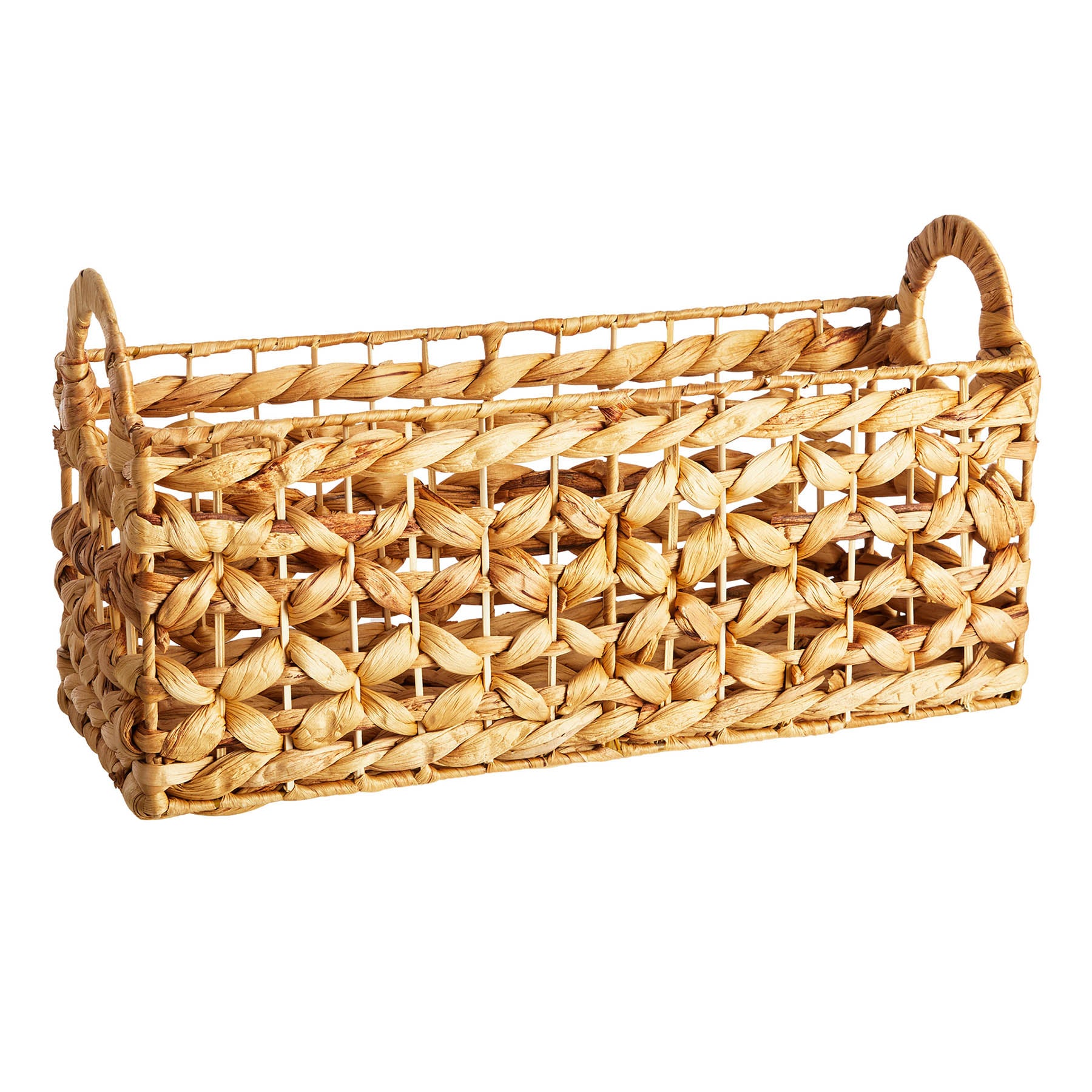 Wicker Rectangle Storage Basket - Neutral, 16.0x6.0x6.5"