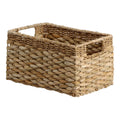 Water Hyacinth Rectangle Storage Basket - Natural, 13.0x8.0x7.0"