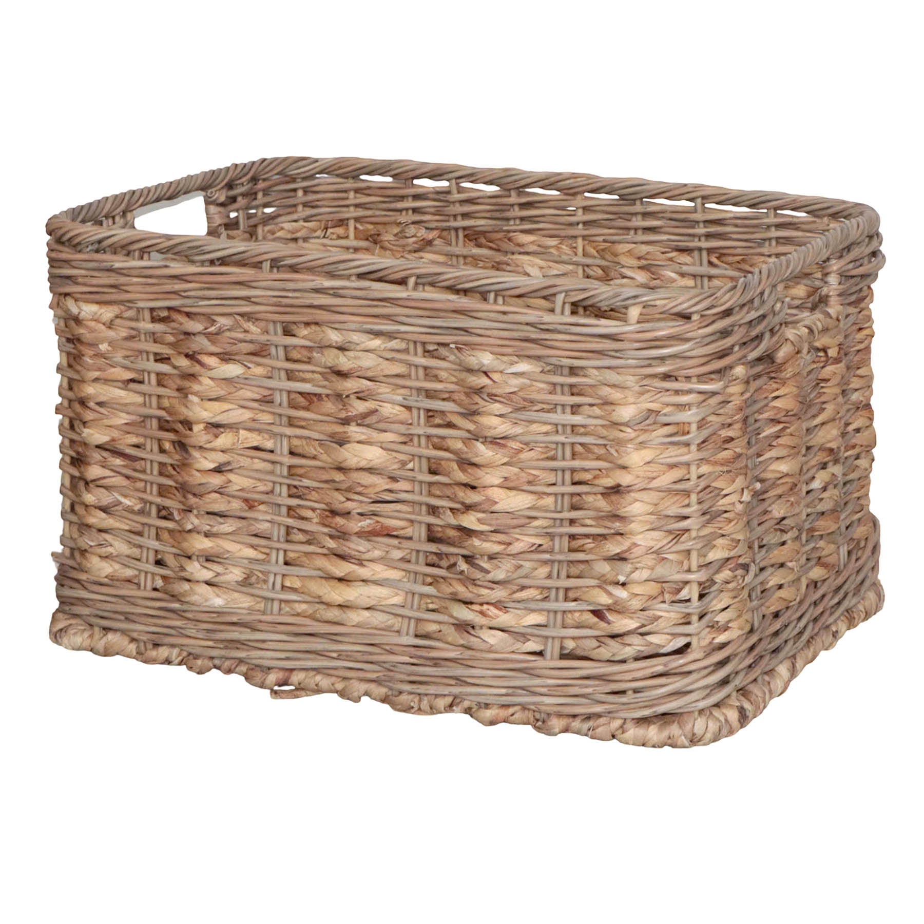 Water Hyacinth Rectangle Storage Basket - Natural, 18.8x13.5x11.0"