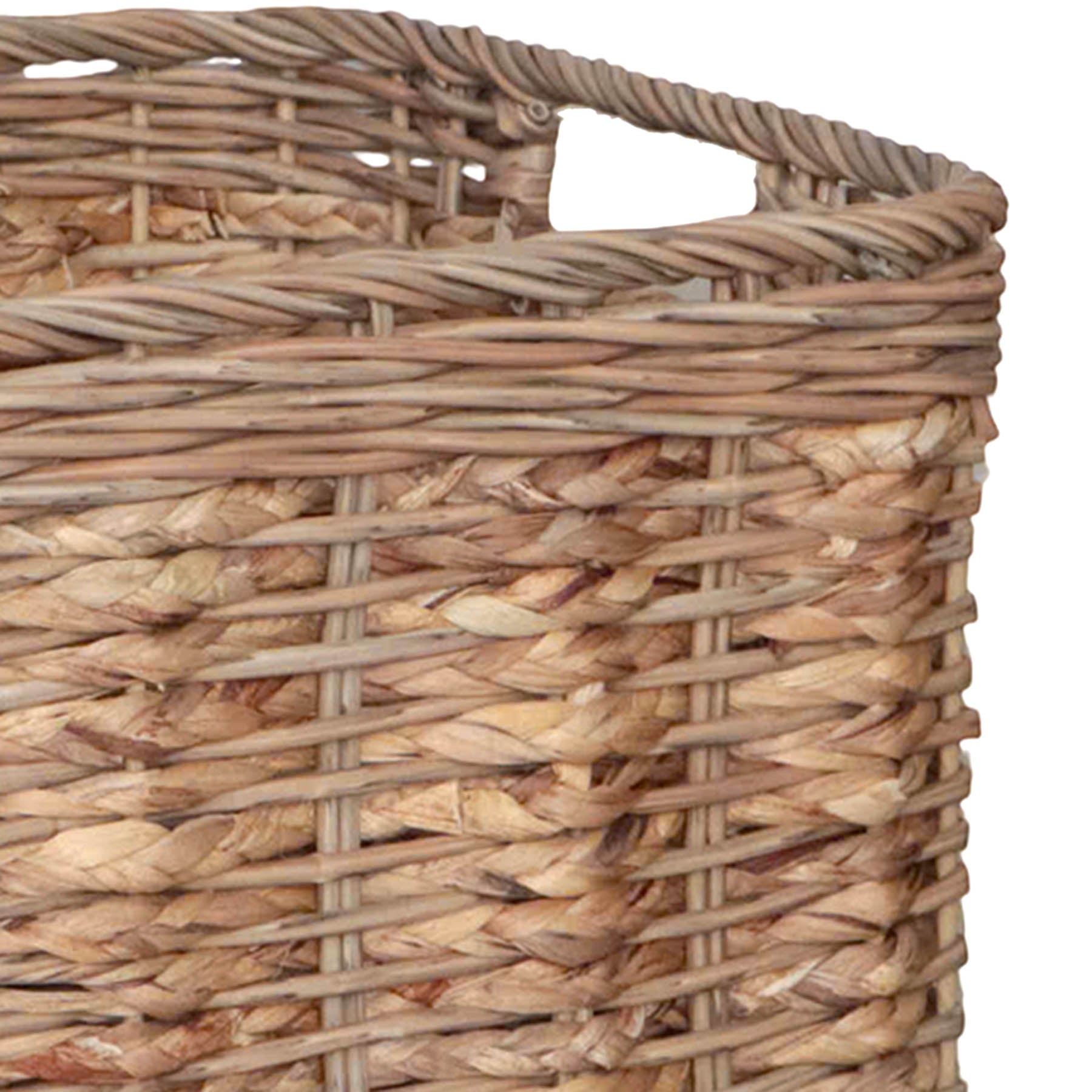 Water Hyacinth Rectangle Storage Basket - Natural, 18.8x13.5x11.0"