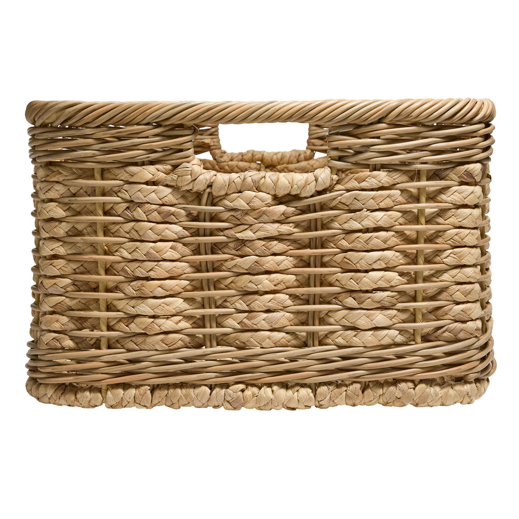 Water Hyacinth Rectangle Storage Basket - Natural, 16.0x12.0x9.0"