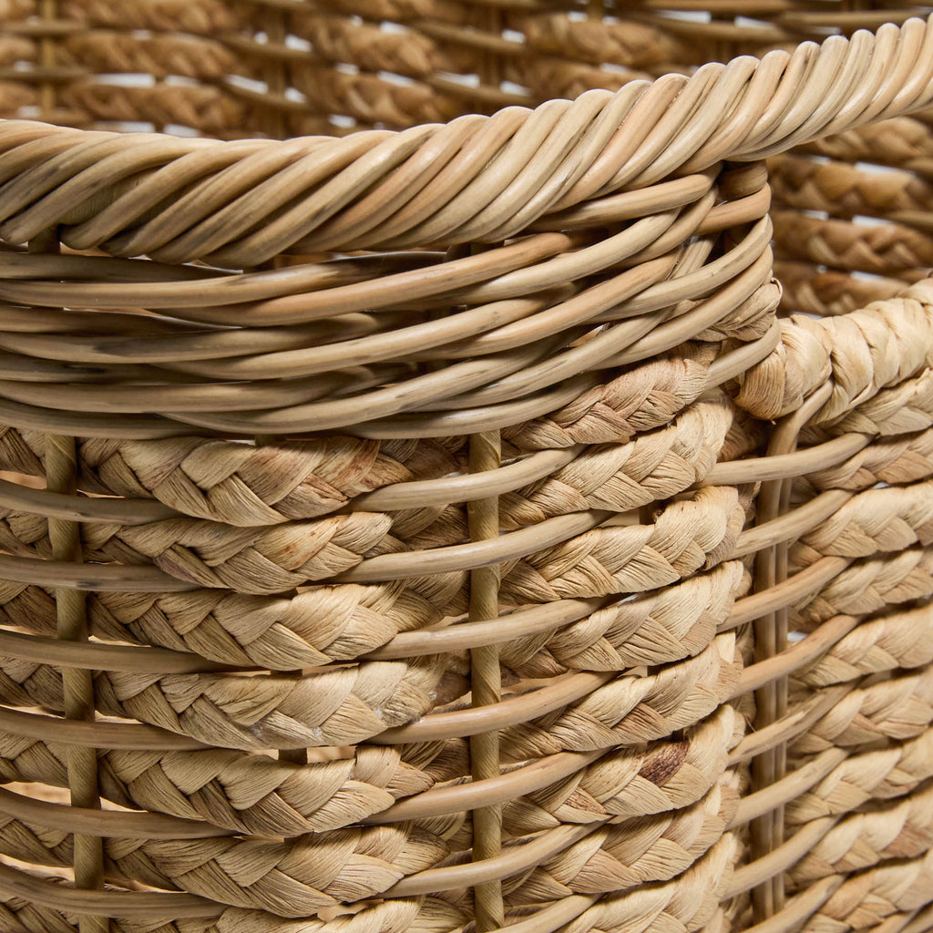 Water Hyacinth Rectangle Storage Basket - Natural, 16.0x12.0x9.0"