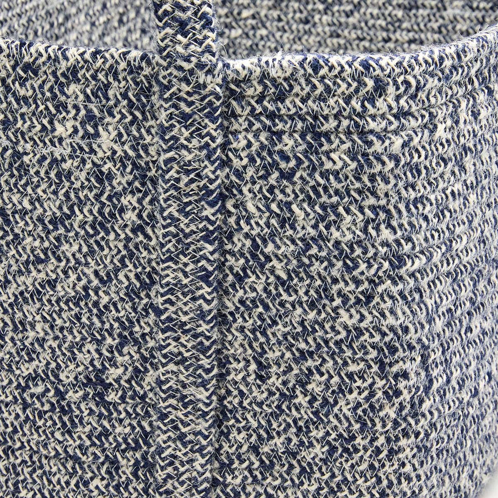 Jute Rectangle Storage Basket - Blue, 16.0x12.0x9.0"