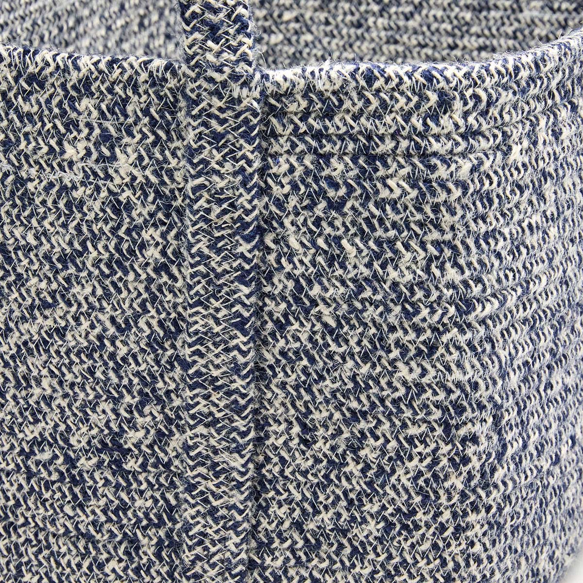 Jute Rectangle Storage Basket - Blue, 16.0x12.0x9.0"