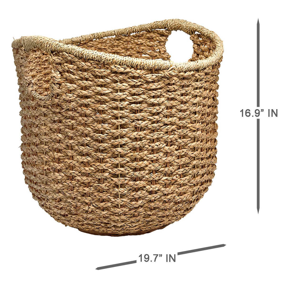 Seagrass Round Storage Basket - Natural, 19.7x19.7x16.9"