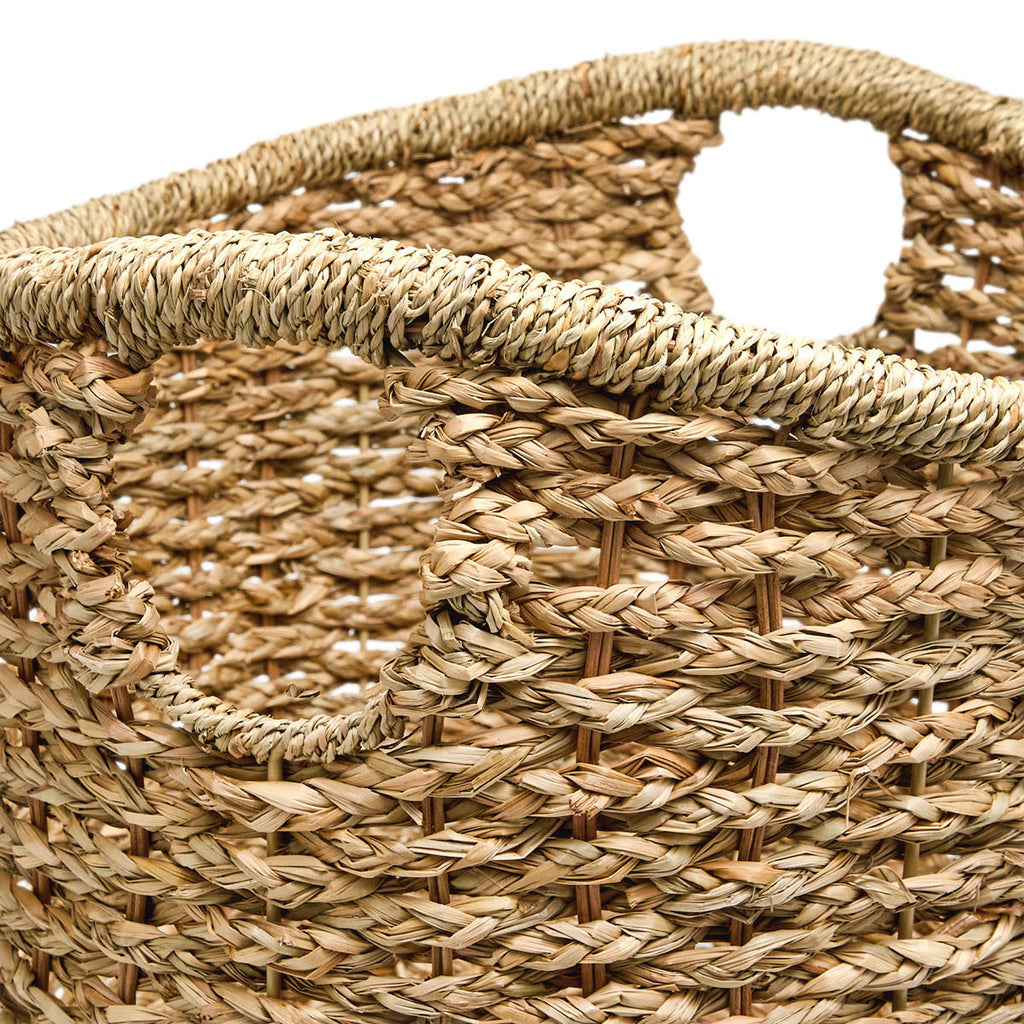 Seagrass Round Storage Basket - Natural, 14.0x14.0x13.6"