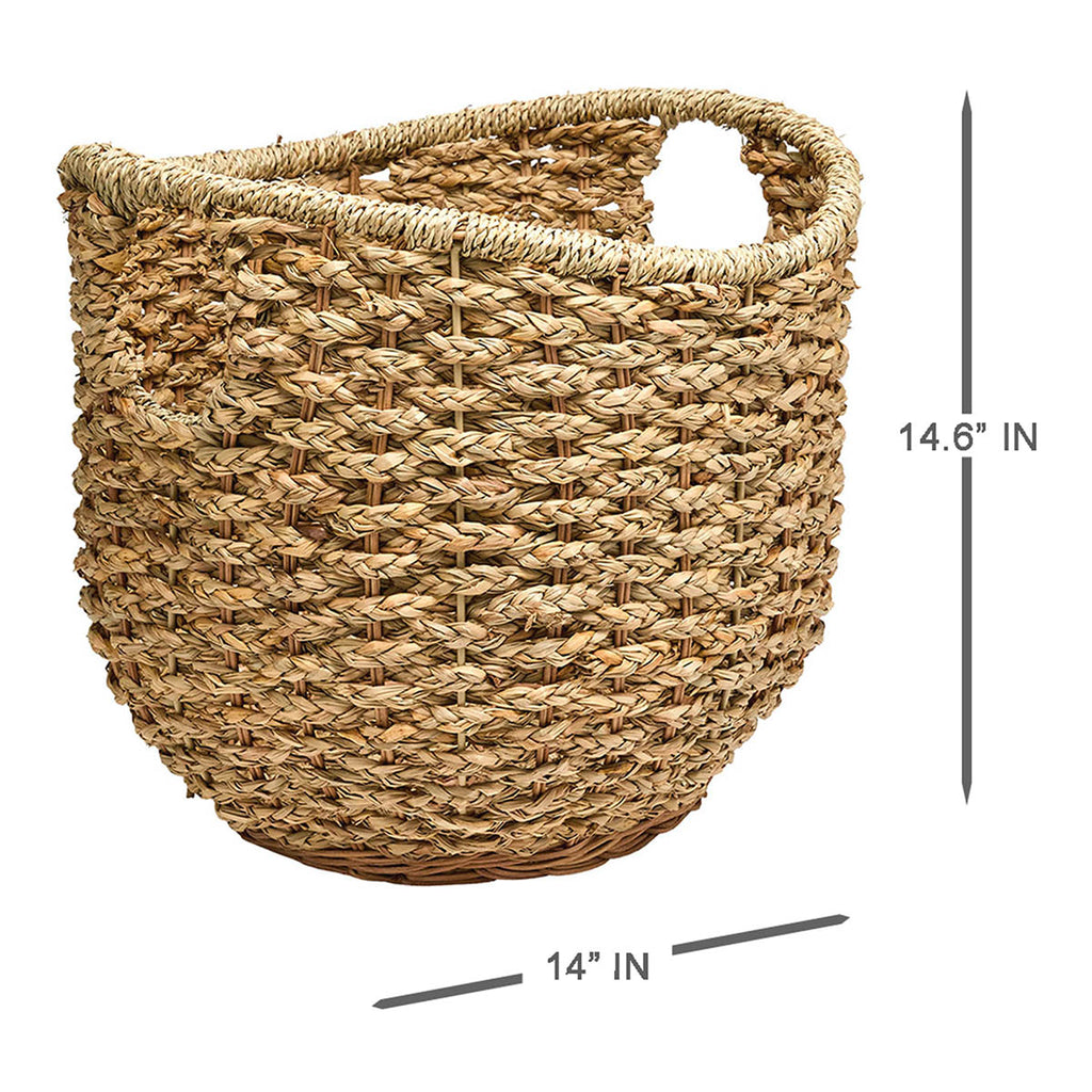 Seagrass Round Storage Basket - Natural, 14.0x14.0x13.6"