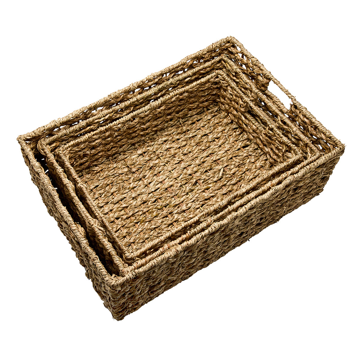 Seagrass Rectangle Storage Basket - Natural, 16.3x11.4x4.7"
