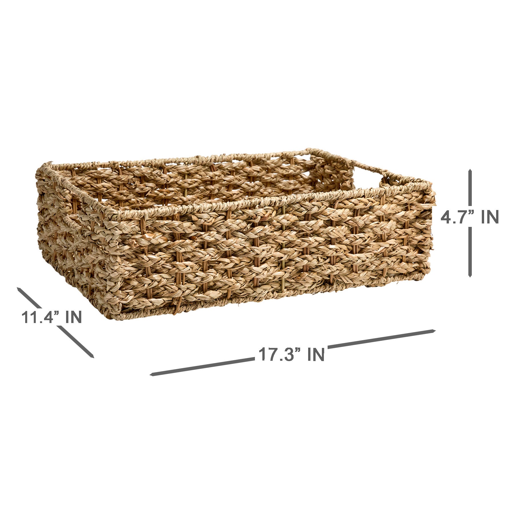 Seagrass Rectangle Storage Basket - Natural, 16.3x11.4x4.7"