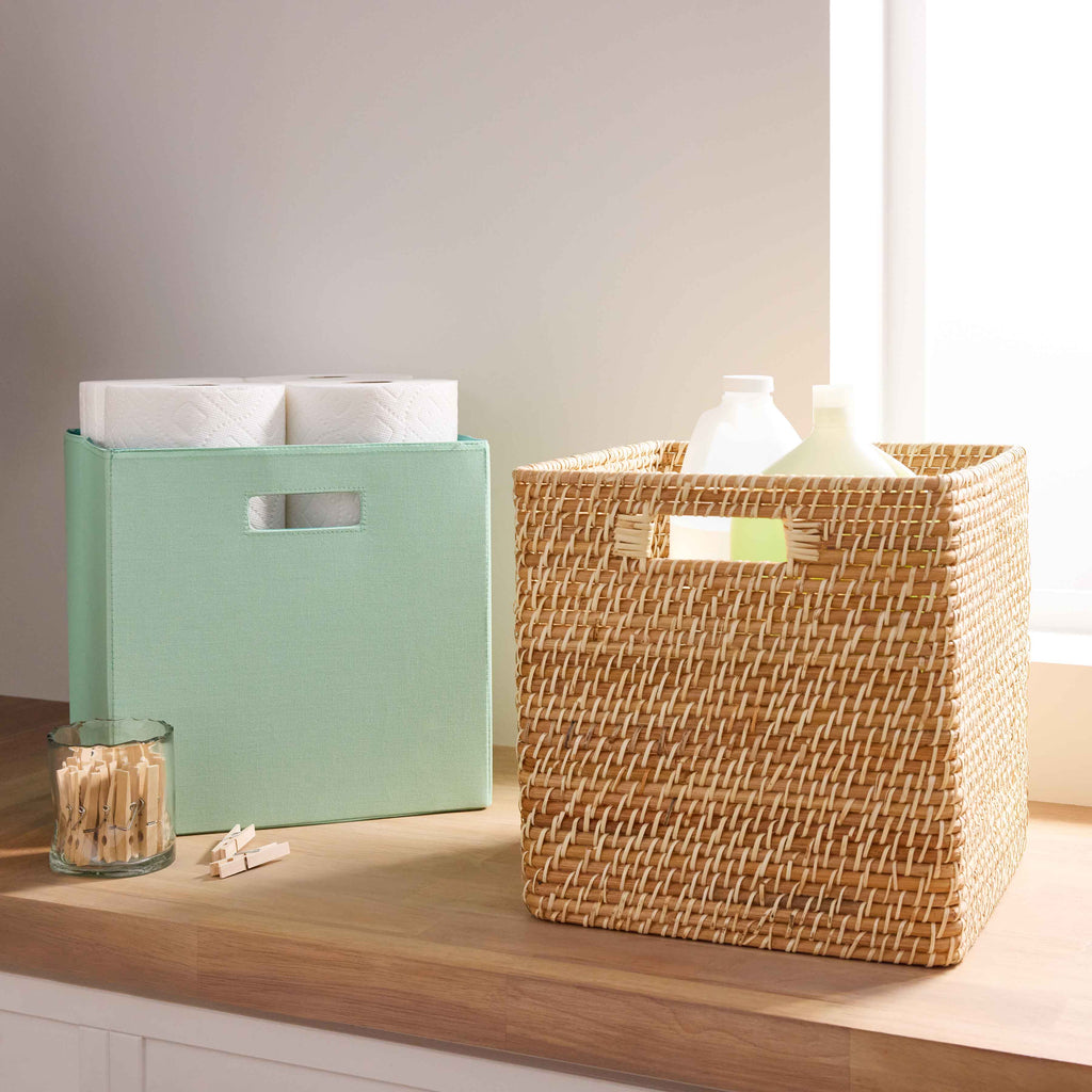Rattan Storage Basket - Natural, 13.0x13.0x13.0"