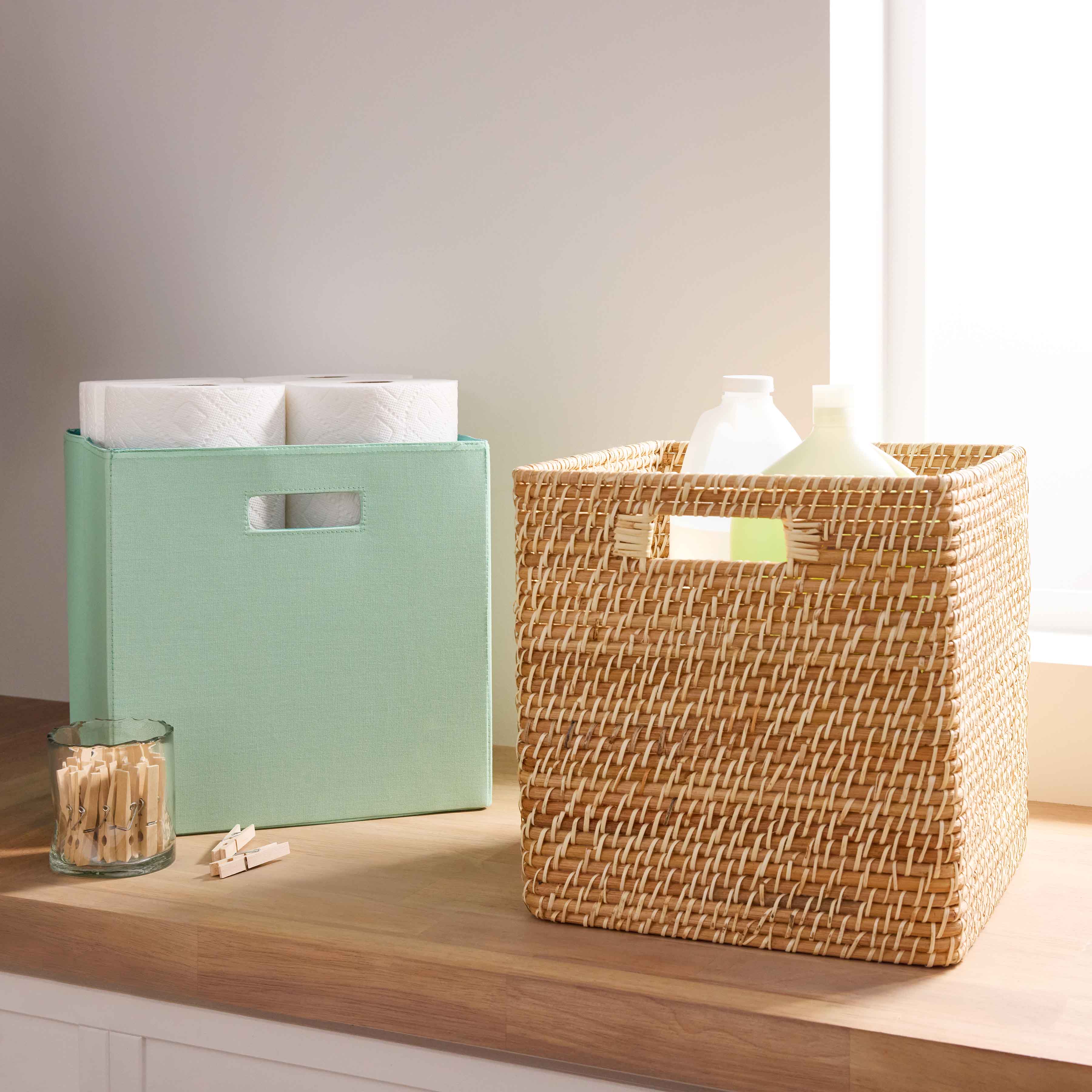 Rattan Storage Basket - Natural, 13.0x13.0x13.0"