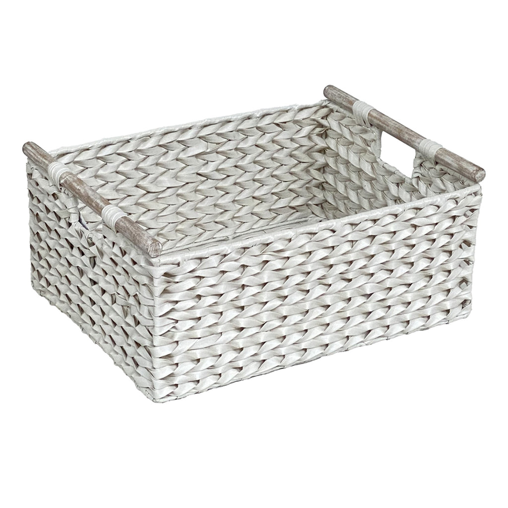 Plastic Rectangle Storage Basket - Black, 17.5x14.5x7.8"