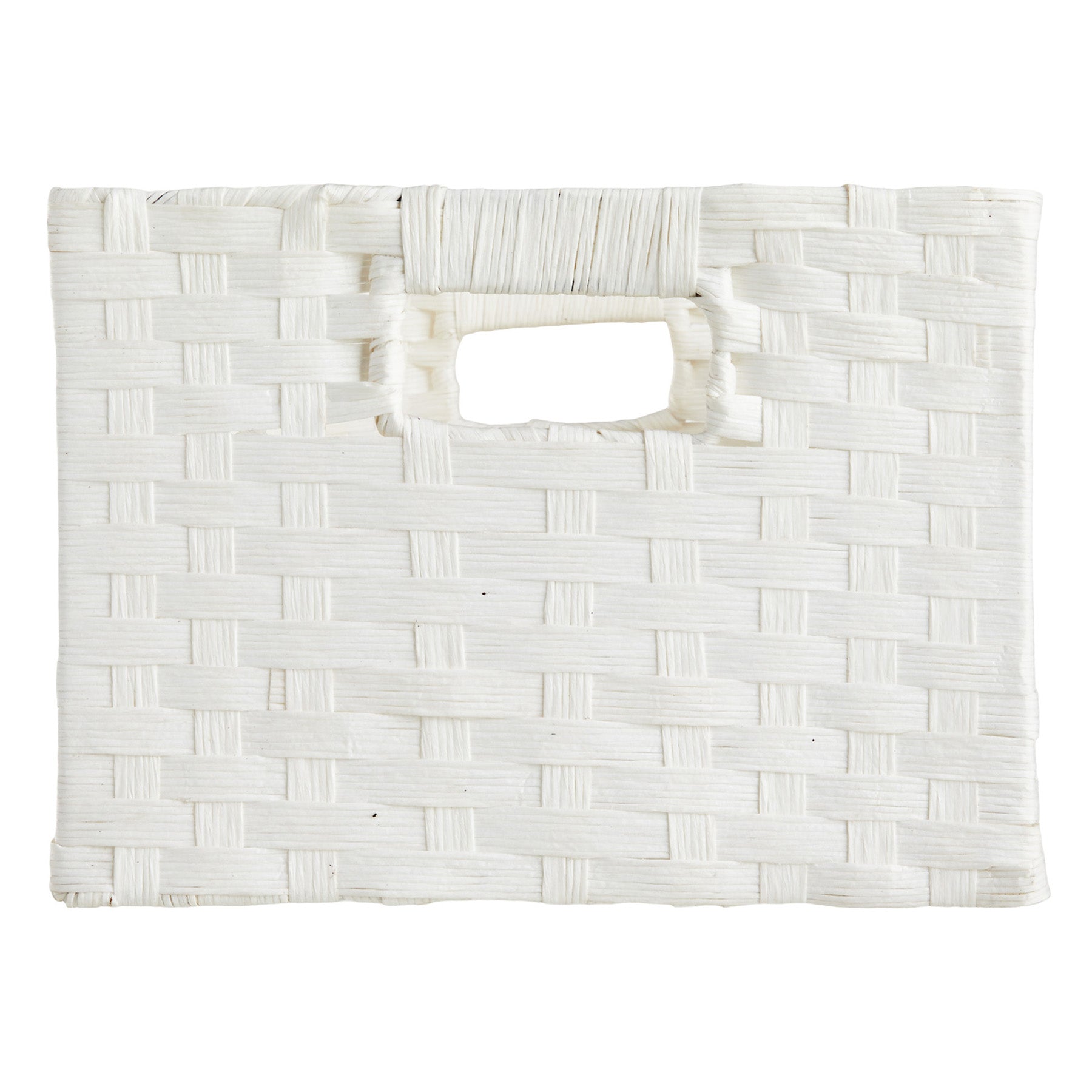 Paper Rectangle Storage Basket - White, 14.5x10.0x7.0"