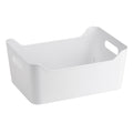 Plastic Rectangle Storage Basket - White, 13.2x9.5x5.7"