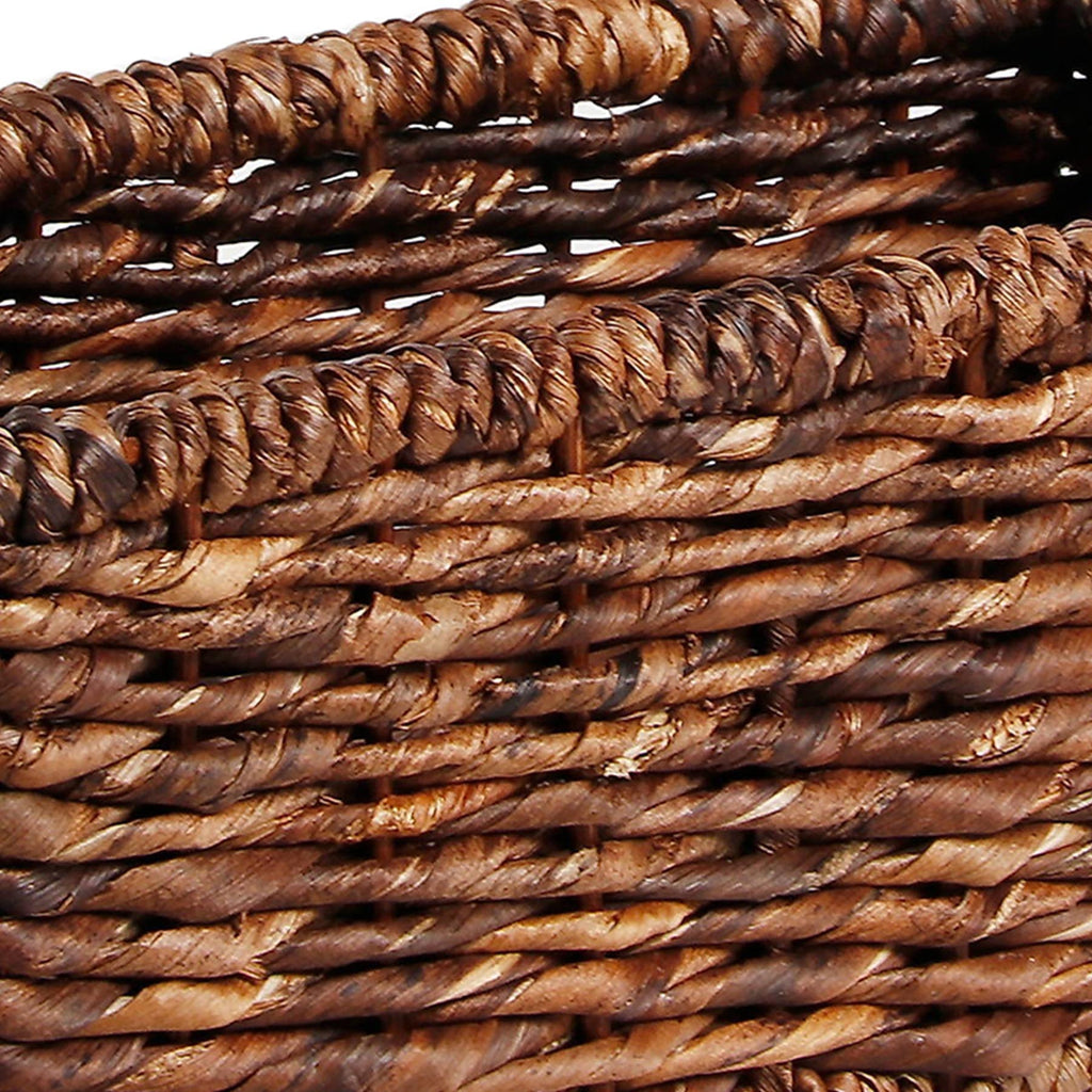 Abaca Rectangle Storage Basket - Brown, 9.0x7.0x4.0"