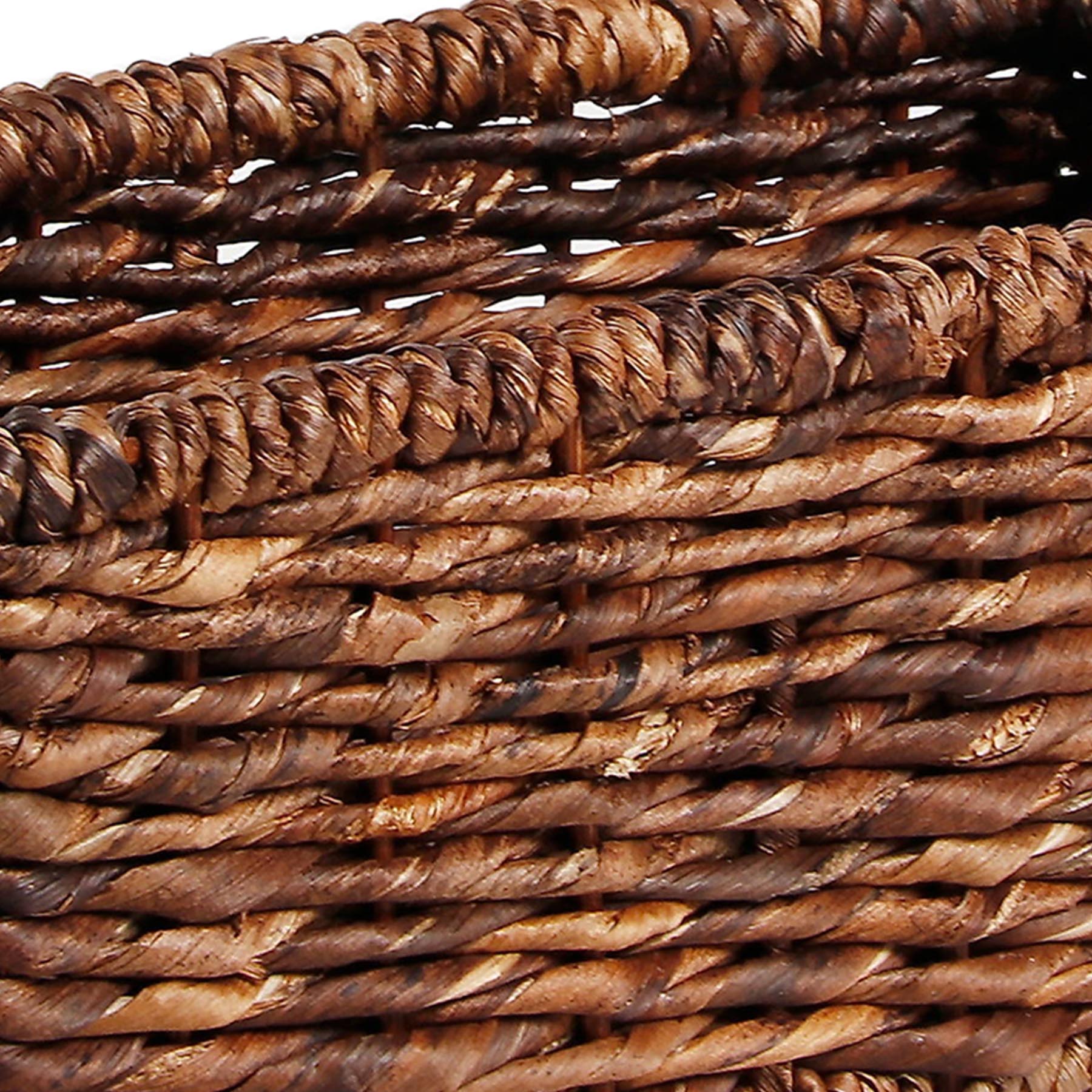 Abaca Rectangle Storage Basket - Brown, 9.0x7.0x4.0"