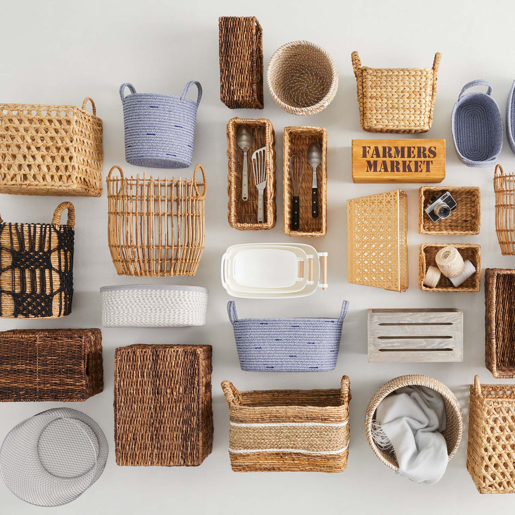 Abaca Rectangle Storage Basket - Natural, 14.0x10.0x7.5"